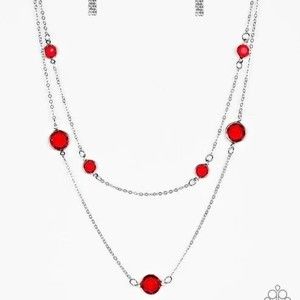 Raise Your Glass - Red Necklace